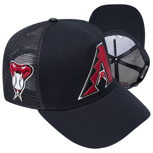 

Pro Standard Mens Pro Standard Diamondbacks Classic Pinch Front Trucker - Mens Black/Red Size One Size