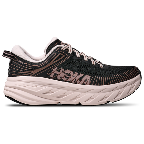 WOMENS - HOKA Bondi 7 - Black/Rose Cream