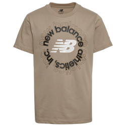 Boys' Grade School - New Balance Circle Graphic T-Shirt - Arid Stone/White