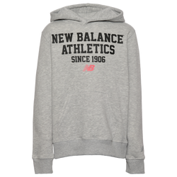 Boys' Grade School - New Balance Athletics Fleece Hoodie - Heather/Black