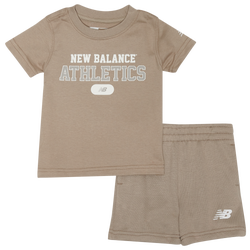 Boys' Infant - New Balance Athletics T-Shirt & Shorts Set - Arid Stone/Arid Stone