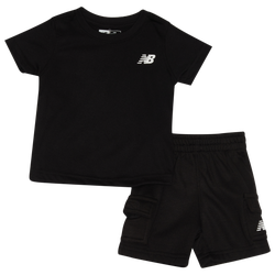 Boys' Infant - New Balance LBR T-Shirt & Cargo Shorts Set - Oatmeal Heather/Oatmeal Heather