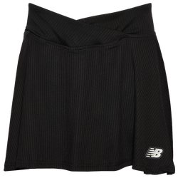 Girls' Grade School - New Balance Rib Tennis Skort - Black/Black