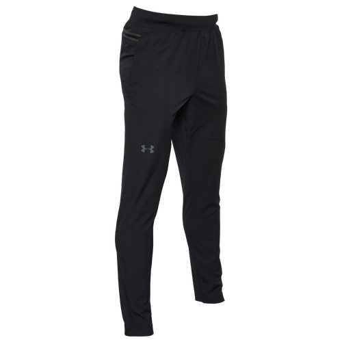 Shop Under Armour Mens  Unstoppable Tapered Pants In Black/pitch Gray