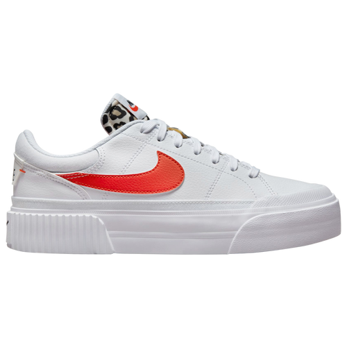 

Nike Womens Nike Court Legacy Lift LP - Womens Basketball Shoes White/Orange/Black Size 6.0