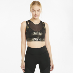 Women's - PUMA Luxe Elevate Bra - Black/Gold