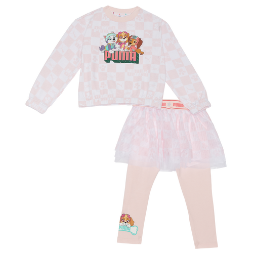 

Girls PUMA PUMA Paw Patrol Crew Leggings Set - Girls' Toddler White/Pink Size 2T