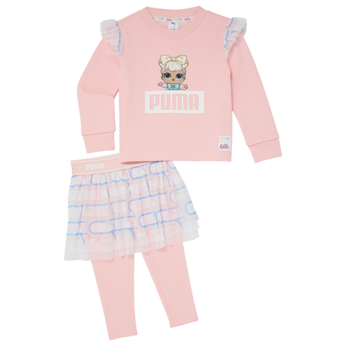 

Girls PUMA PUMA LOL Dawn Fleece Skirt Legging Set - Girls' Toddler Pink/Pink Size 3T