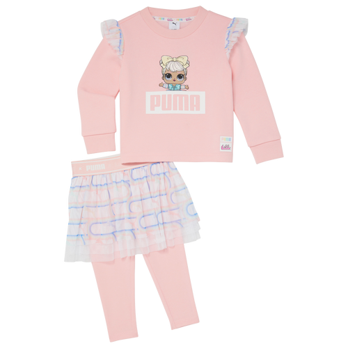 

Girls PUMA PUMA LOL Dawn Fleece Skirt Legging Set - Girls' Toddler Pink/Pink Size 2T