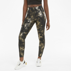Women's - PUMA Elevate Eversculpt HR Leggings - Black/Gold