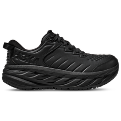 Women's - HOKA Bondi SR Leather  - Black