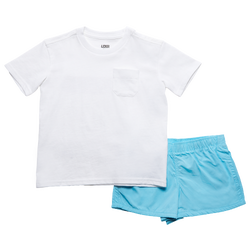 Girls' Toddler - LCKR Sunnyside T-Shirt and Short Set - Blue/White