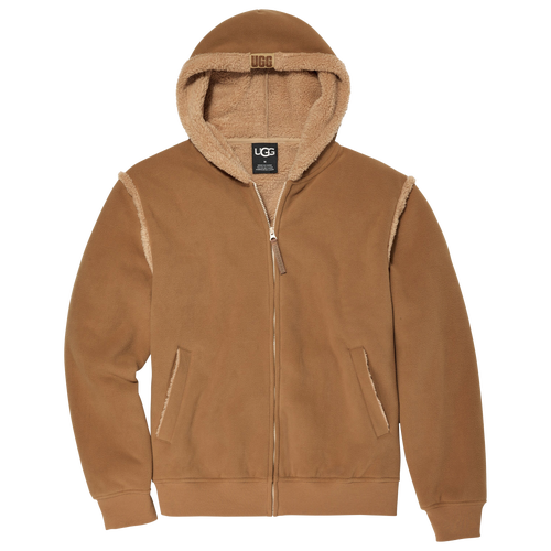 

UGG Mens UGG Evren Bonded Fleece Zip Up - Mens Chestnut Size S