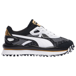 Women's - PUMA Street Rider  - Black/White/Gold