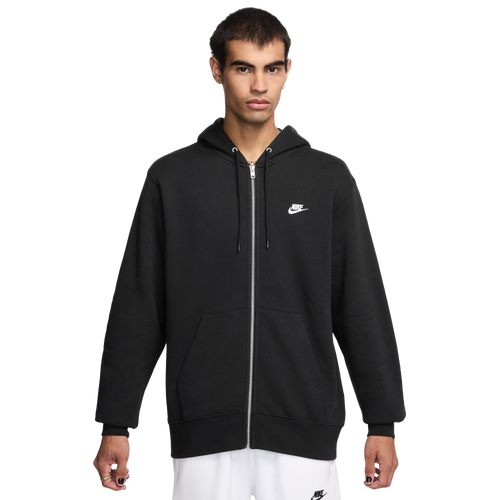 Nike | Men's Club Fleece Full-Zip Hoodie, Black, Size XL
