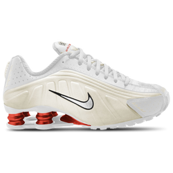 Women's - Nike Shox R4  - White/White/Red