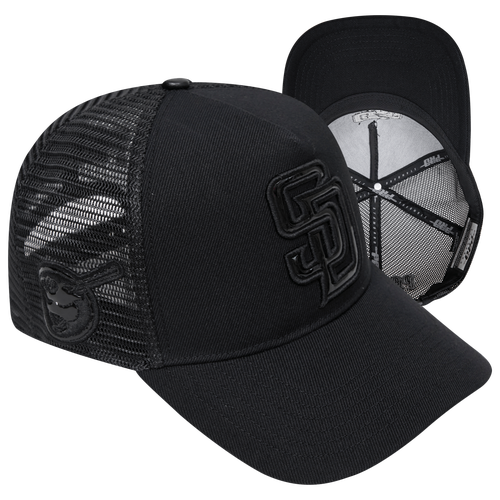 

Pro Standard Mens Pro Standard Padres Classic Pinch Front Trucker - Mens Black/Black Size One Size