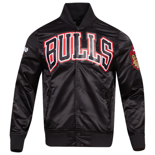 MENS - Pro Standard Bulls Tonal Satin Jacket - Black