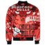 Pro Standard Bulls Satin All Over Print Jacket - Men's Red/Black
