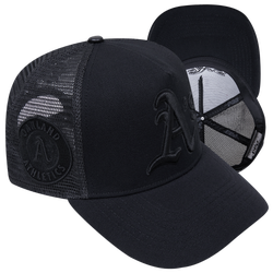 Men's - Pro Standard A's  Classic Pinch Front Trucker - Black/Black
