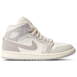 Women's - Jordan AJ 1 Mid SE  - Light Iron Ore/Enigma Stone/Pale Ivory