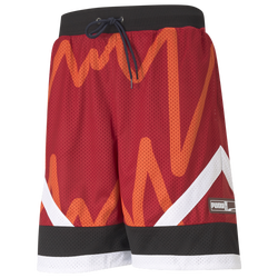 Men's - PUMA Franchise Jaws 8" Basketball Shorts - Red/Black/White
