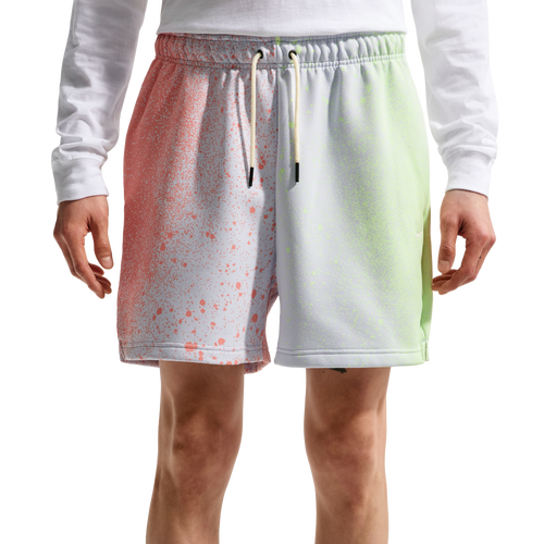 MENS - Nike Hours TF Standard Issue Fleece 5" Shorts - Orange Pulse/Grey Barely Volt