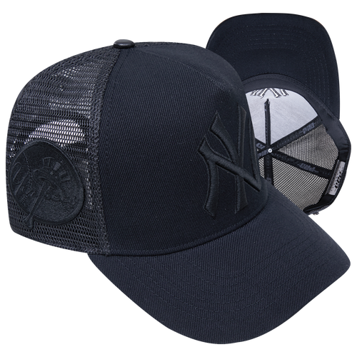 

Pro Standard Mens Pro Standard Yankees Classic Pinch Front Trucker - Mens Black/Black Size One Size