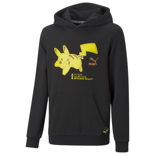 

Boys PUMA PUMA Pikachu Hoodie - Boys' Grade School Black/Yellow Size L