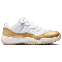 Women's - Jordan Retro 11 Low - White/Gold