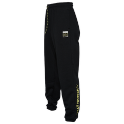 Men's - PUMA Helly Hansen Fleece Pants - Black/Yellow