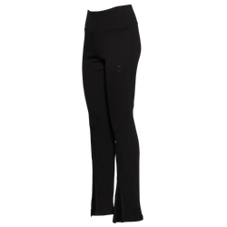 Women's - PUMA Classic Ribbed Slit Pants - Black
