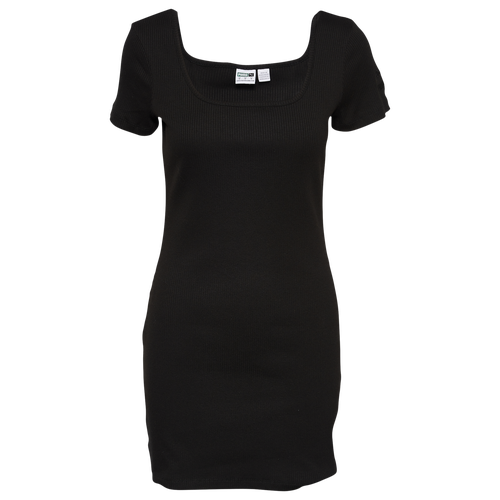 

PUMA Womens PUMA Classic Square Neck Ribbed Dress - Womens Black Size S