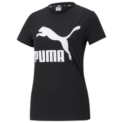 Women's - PUMA Classic Logo T-Shirt - Black/Black