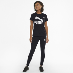 Women's - PUMA Classic Logo T-Shirt Plus - Black/Black