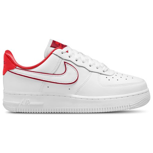 Nike Women's Air Force 1 Low '07 - Basketball Shoes Size 08.5 - White/Tough Red/Light Crimson