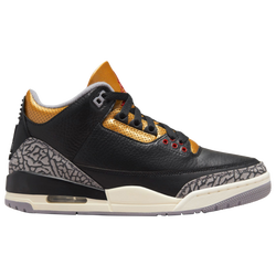 Women's - Jordan Retro 3 - Black/Fire Red/Metallic Gold