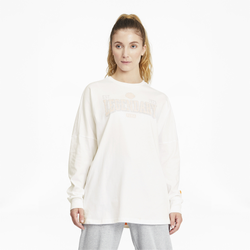 Women's - PUMA Justice Long Sleeve T-Shirt - White/White
