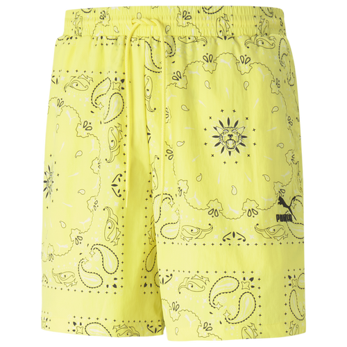 

PUMA Mens PUMA Off Beat Shorts - Mens Yellow/Black Size L
