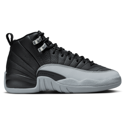 Grade School Jordan Retro 12 - BLACK/GREY/WHITE