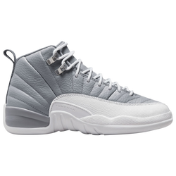 Boys' Grade School - Jordan Retro 12 - Grey/White