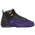 Jordan Retro 12 - Boys' Grade School Black/Purple/Gold