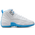Jordan Retro 12 - Boys' Grade School White/University Blue