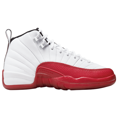 

Jordan Boys Jordan Retro 12 - Boys' Grade School Basketball Shoes White/Black/Varsity Red Size 4.5
