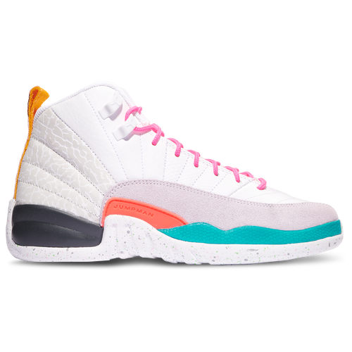 

Jordan Boys Jordan Retro 12 - Boys' Grade School Basketball Shoes White/Photon Dust/Vapor Green Size 04.5