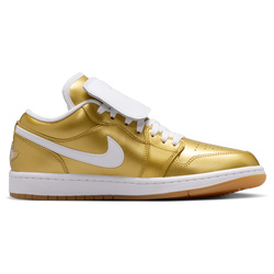 Women's - Jordan AJ 1 Low  - Gold/White