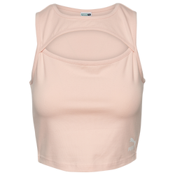 Women's - PUMA Classic Cut Out Tank - Pink/Pink