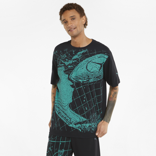 

PUMA Mens PUMA MAPF1 Statement T-Shirt - Mens Black/Teal Size M