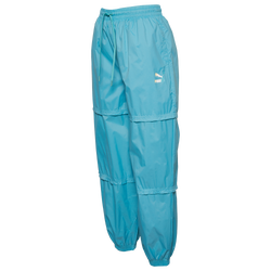 Women's - PUMA Crystal Woven Pants - Blue/Blue