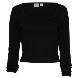 Women's - PUMA Classic Square Neck Ribbed Top - Top Black